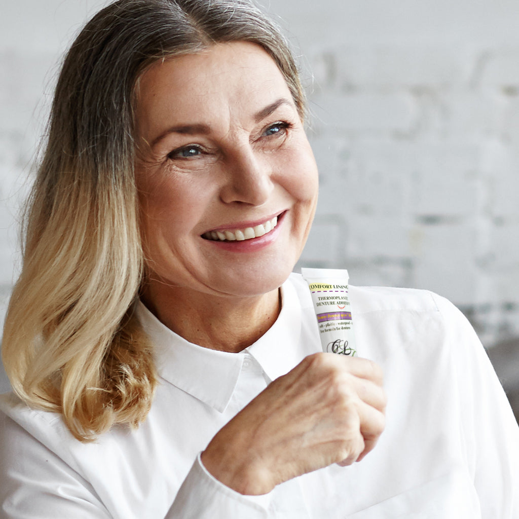 This Denture Adhesive is Unique Because it Works With Your Dentures Unlike Paste, Leaving a Clean Zinc Free Fit. 